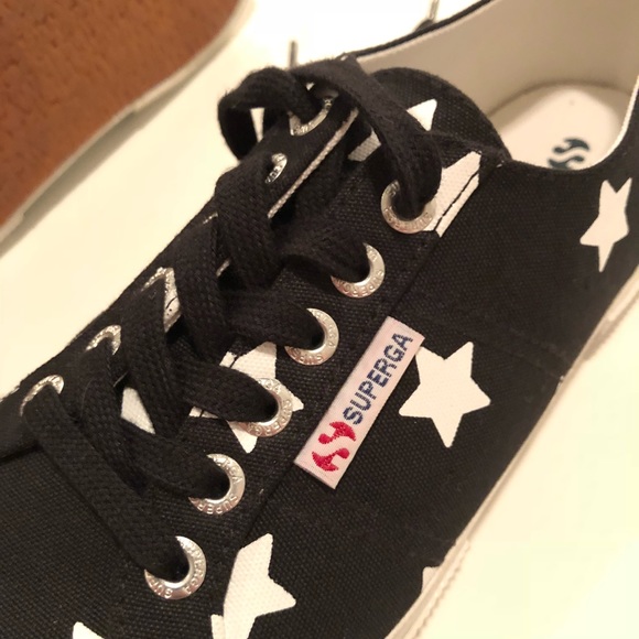 Superga Black with Stars Sneakers - Picture 7 of 8
